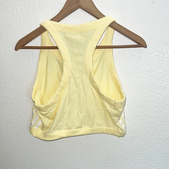 Adidas Originals Almost Yellow Cropped Lightweight Raceback Tank Top NEW - Picture 10 of 11